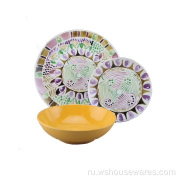 Горячая распродажа наклейка фарфоровая реактивная цветная керамическая посуда
